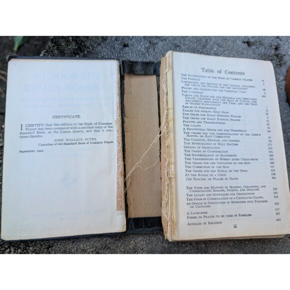 The Book of Common Prayer John Wallace Suter 1945 Hard Cover READ - Picture 4 of 8